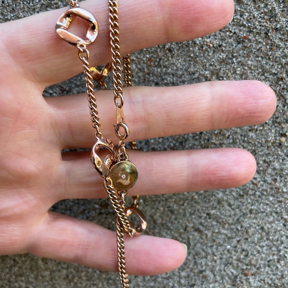 Marc by Marc Jacobs Rose Gold Tone Chain Link Station Choker Necklace - Picture 9 of 15